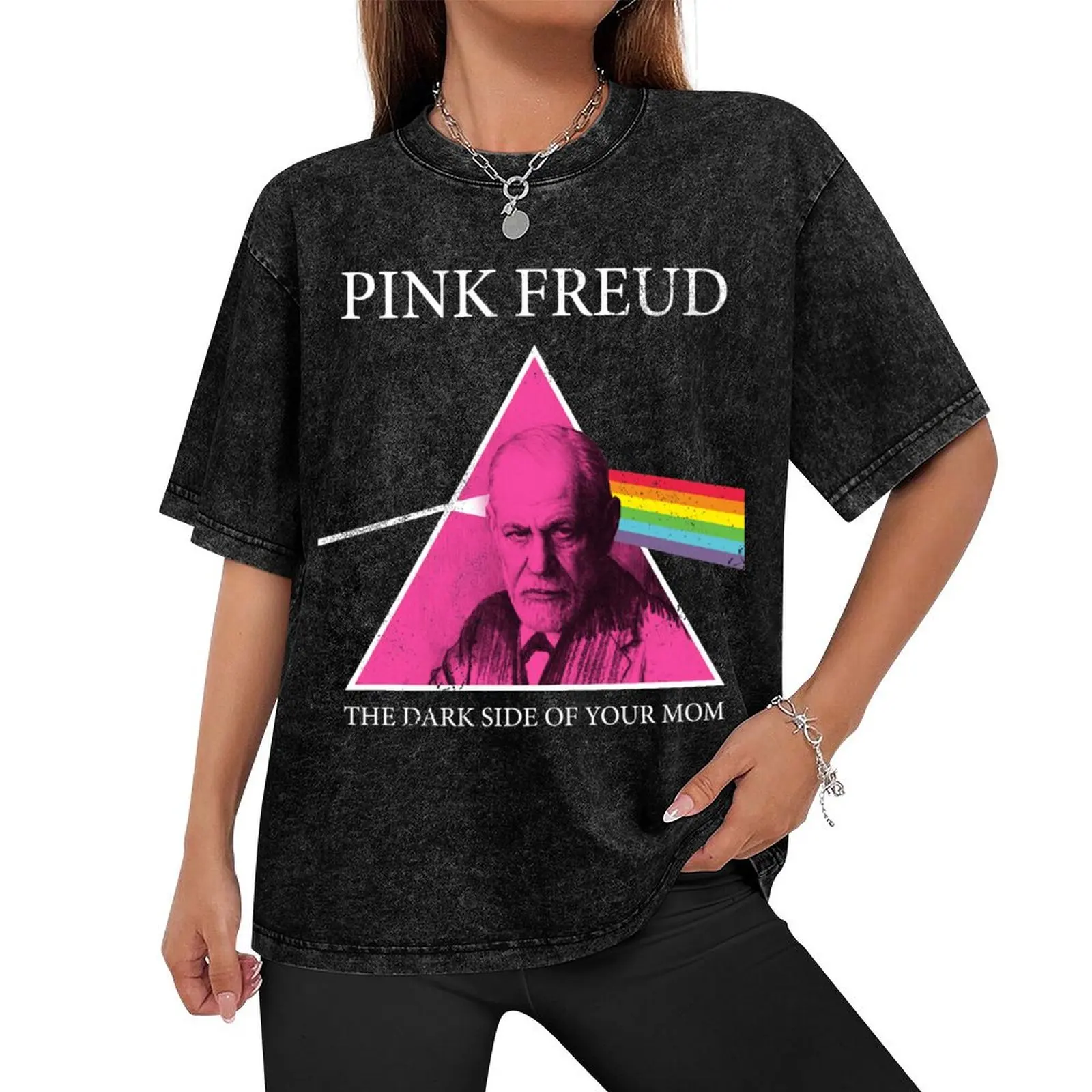 Pink Freud Dark Side Of Your Mom T-Shirt vintage plain blacks men t shirts high quality