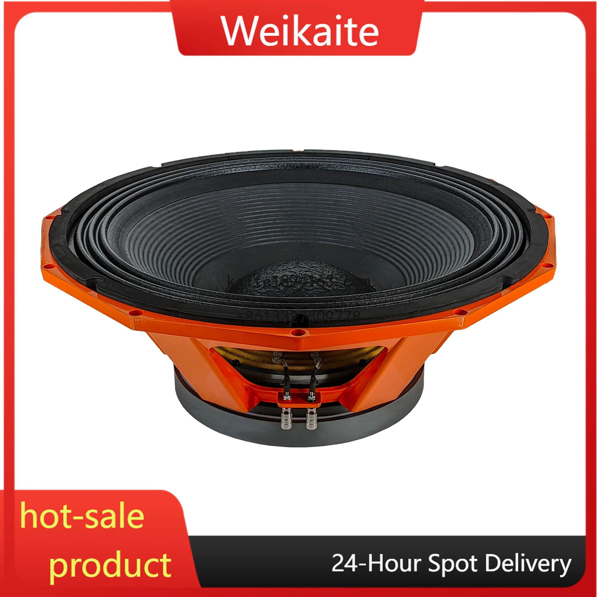 

21-Inch Orange Aluminum Basket with 6-Inch Voice Coil Woofer Professional Stage PA Systems Speaker