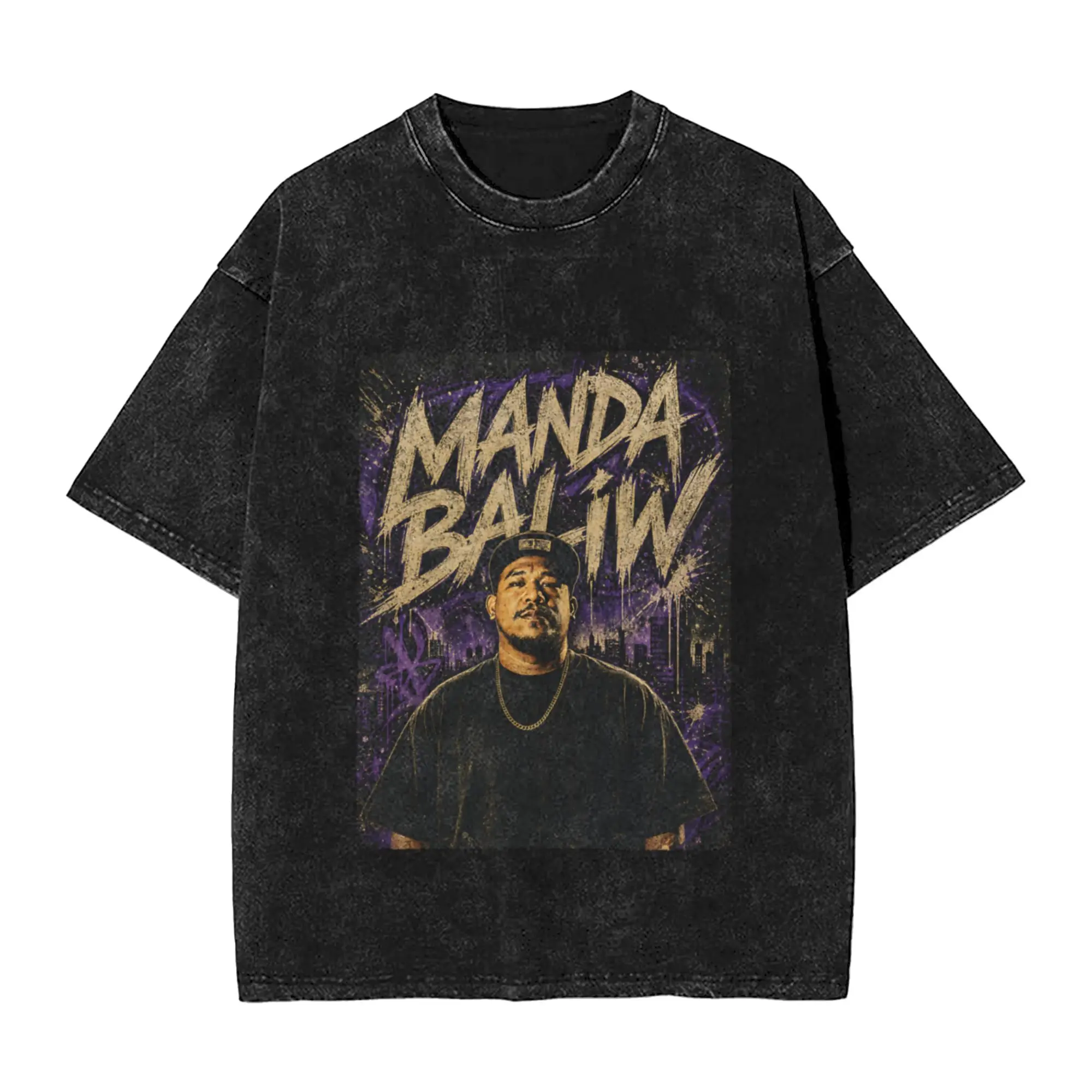 Pinoy Hip Hop Artist - Manda Baliw Unique Chic A T-Shirt Oversized Short Sleeve Men's Women's Cotton Tees Tops