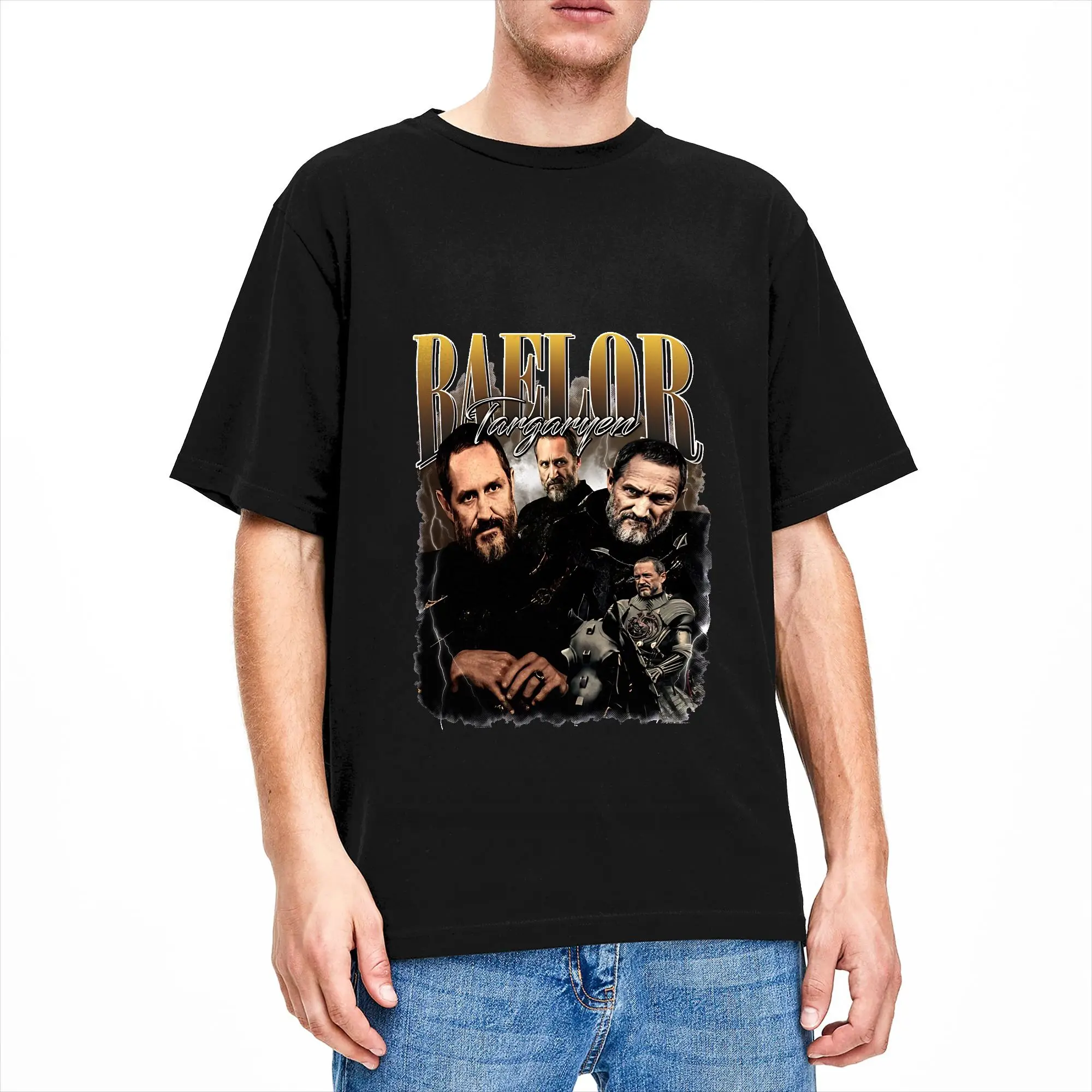 Baelor Targaryen  T-Shirts Men  Casual Pure Cotton Tee Shirt Crew Neck Short Sleeve T Shirts Birthday Present Clothes
