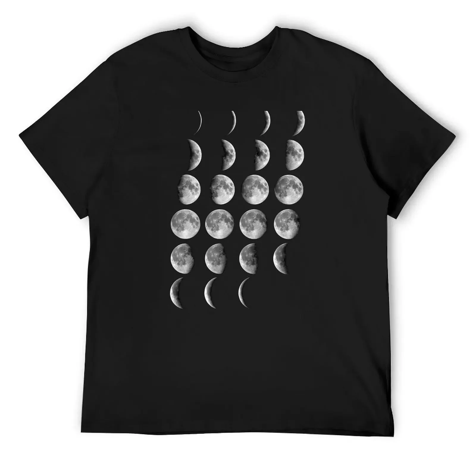 Night Sky, Astronomy Chart, Phases of the Moon T-Shirt oversized t shirt street wear vintage mens t shirts top quality