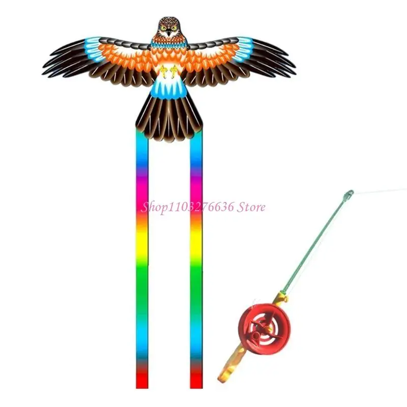 R6FD Fishing Rod Dynamic Flügel Drachen für Garten Langschwanz Dynamische Drachen Freien Kite Fliege Spielzeug Bestes für
