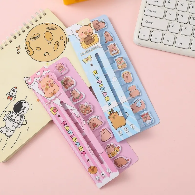 160 Sheets Index Sticker Notes 8 Style Self-Adhesive Kawaii Memo Pads Notes Notepad Stationery Student Planner