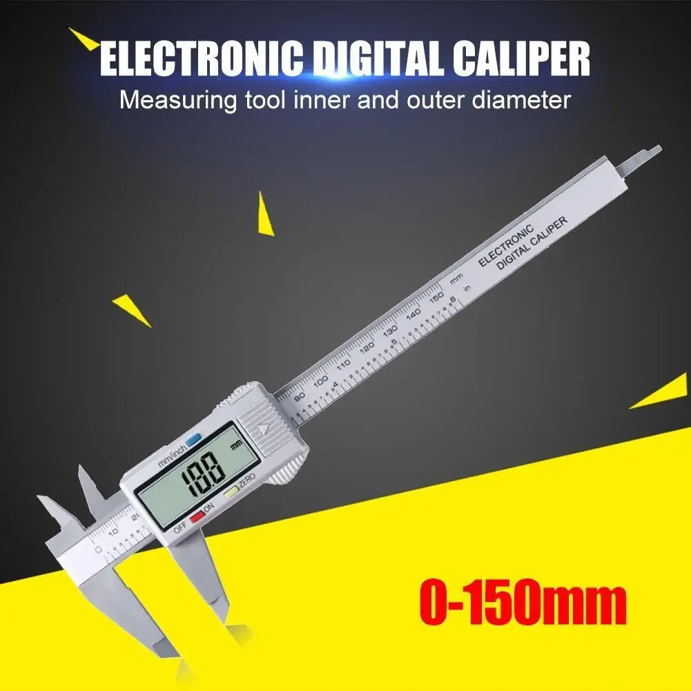 0-150mm LCD Digital Depth Ruler Electronic Vernier Calipers Gauge Micrometer