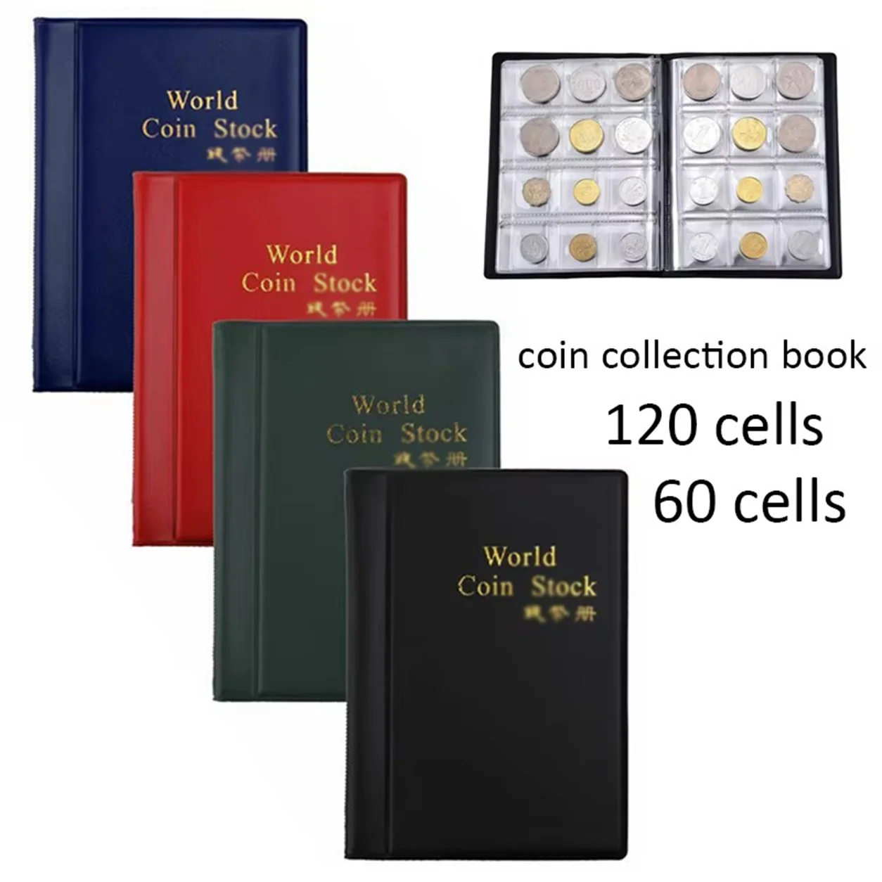 60/120 Pockets Album For Coinning Collection Book Home Decoration Photo Album Coinning Album Holders Collection Book Scrapbook