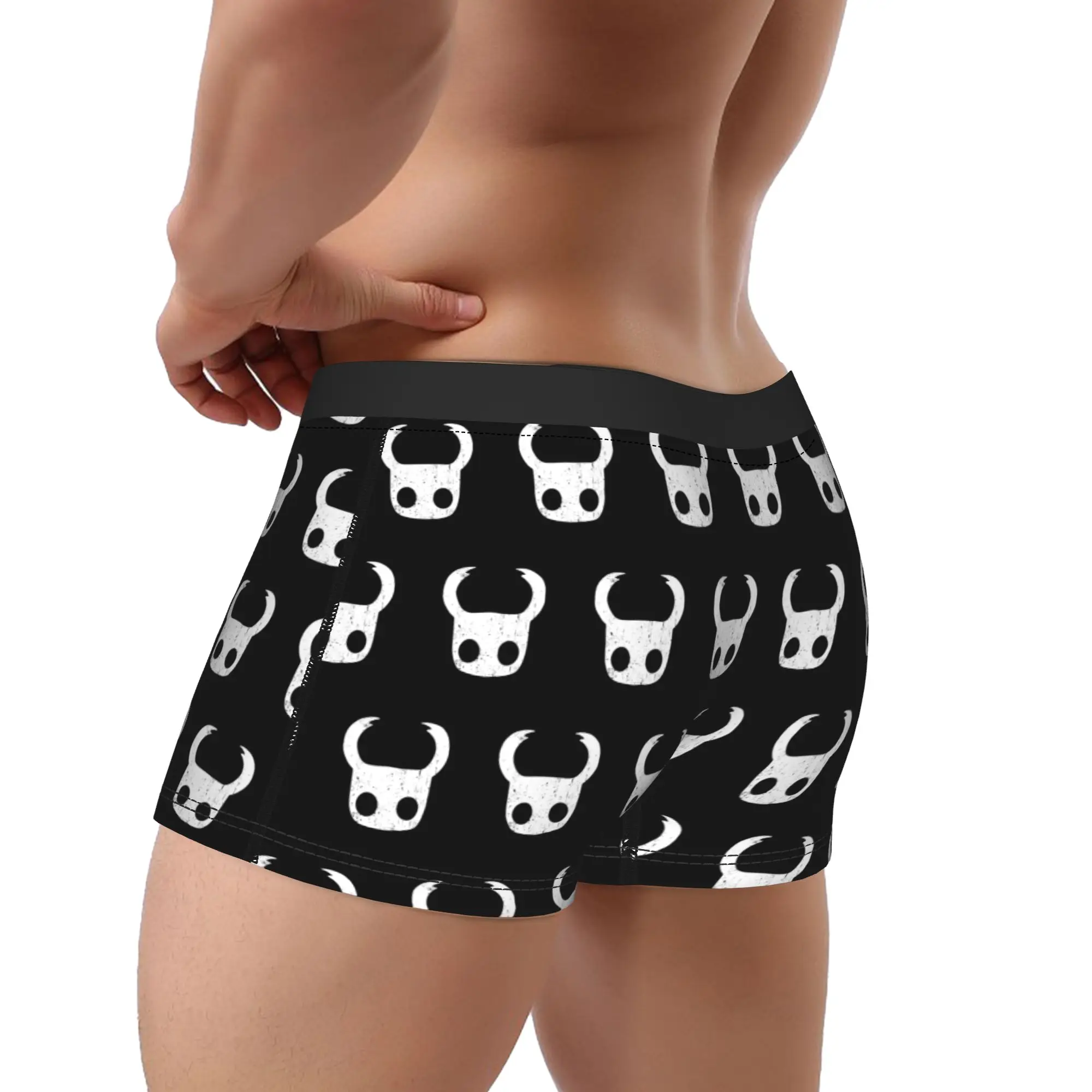 Funny Boxer Shorts Panties Briefs Men Hollow Knight Underwear Indie Games Action Adventure Breathable Underpants for Male M-XXL