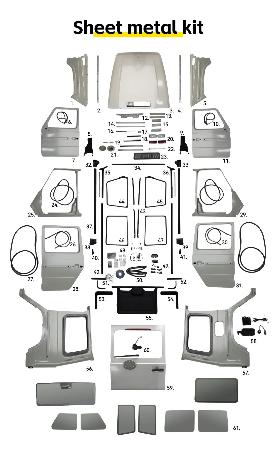 JDMCMA Full Exterior Conversion Kit W463 to W465 2026 Hood Fenders Bumpers Lamps for Mercedes-Benz G-Class Retrofit