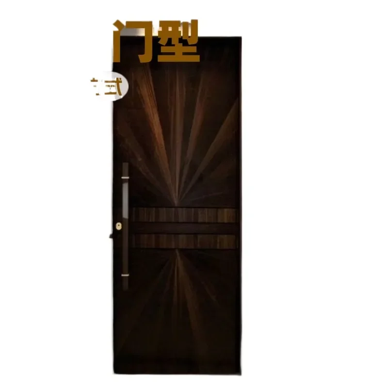 Solid Wood Multi-layer Plywood Villa Apartment Entrance Door Off-axis Door Support Factory Inspection
