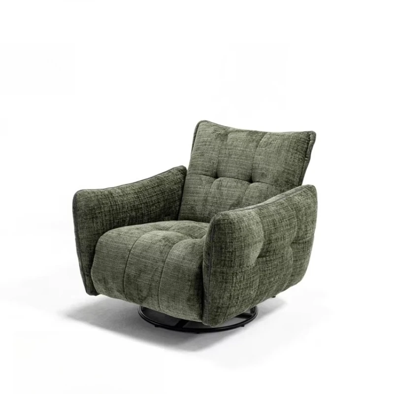 

Retro green hall fabric electric function single sofa adjustable