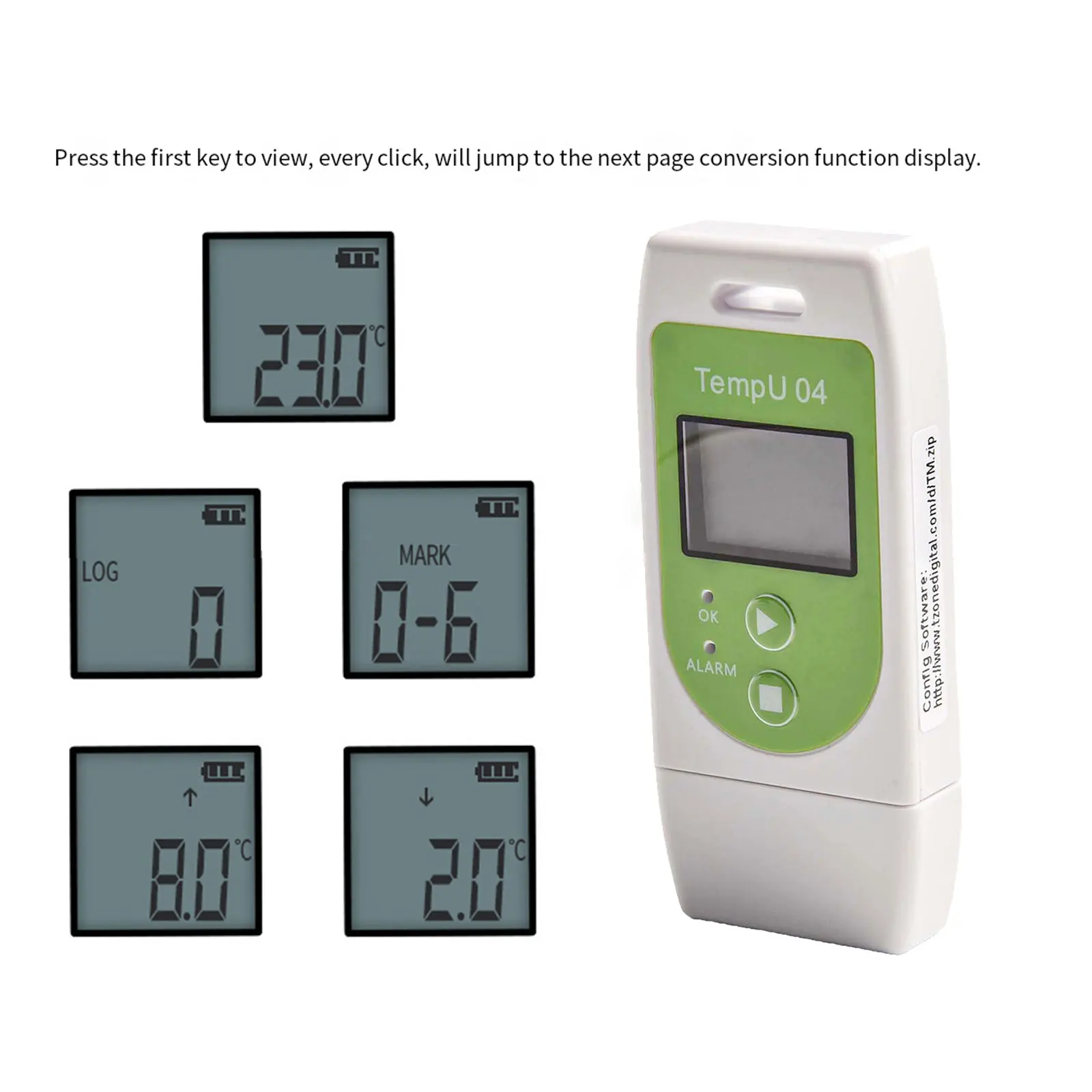 High Accuracy USB Temperature Data Logger Medicine Connection Interface Startup Delay Temperature Measurement And Recording
