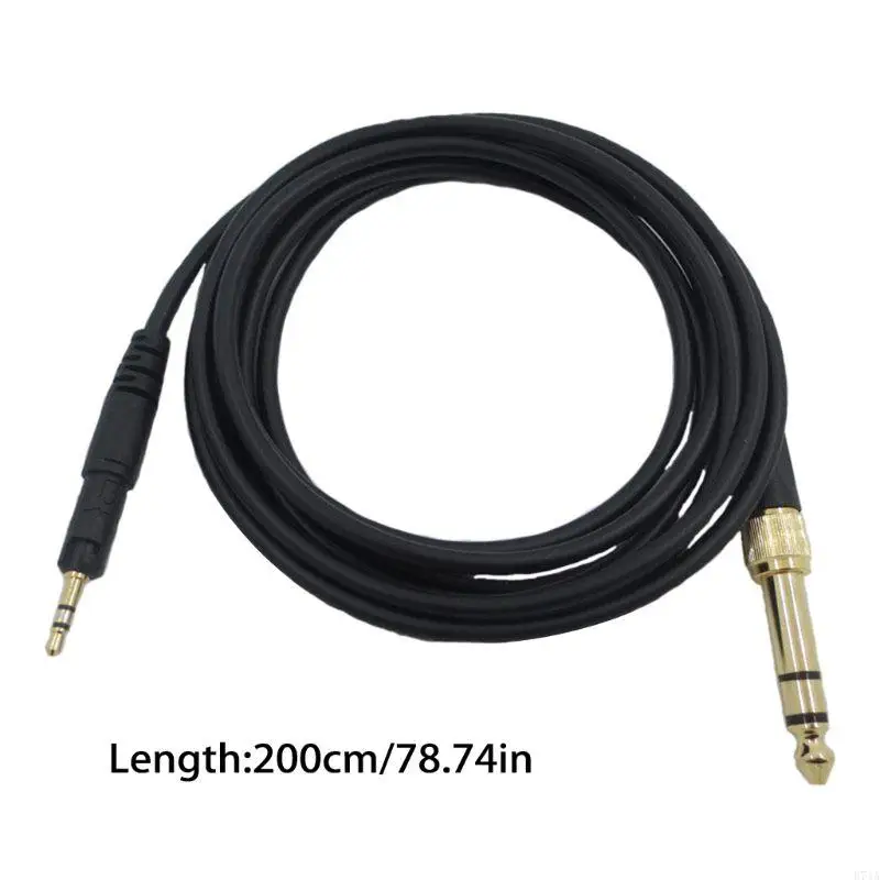 Cable reemplazo para ATH-M50X M40X M60X M70X Auriculares 6.35 mm E74a