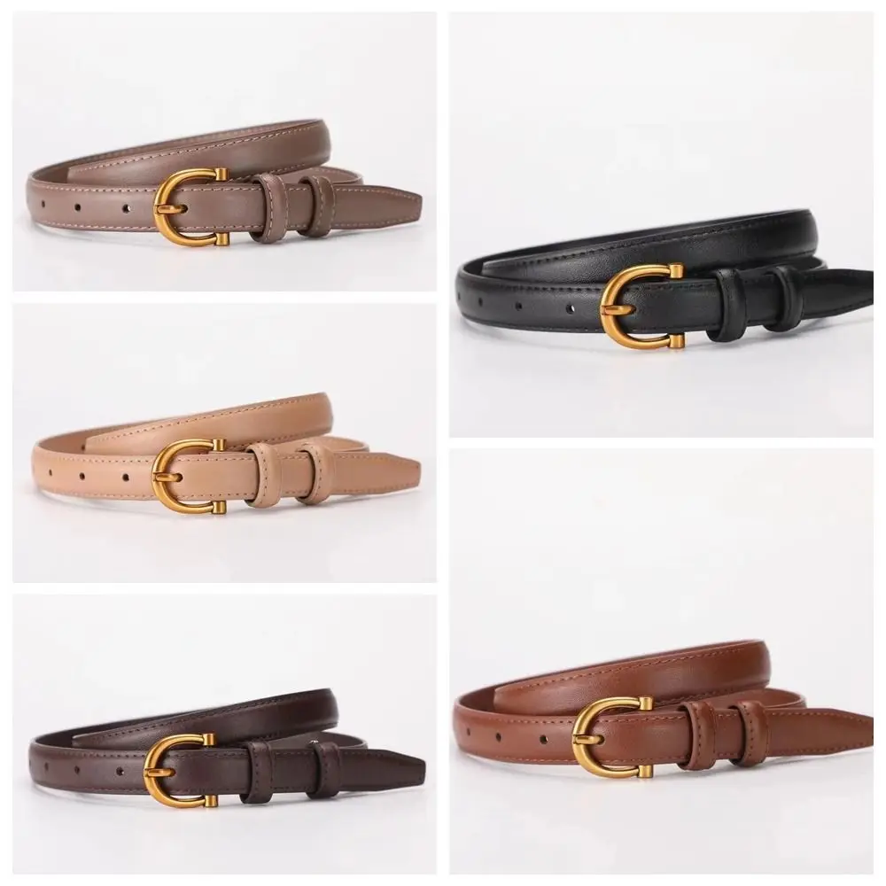 

Adjustable Jeans Decor Women Belt Thin Pin Buckle Pu Waistbands Fashion Korean Style Trouser Decoration Dress Decoration