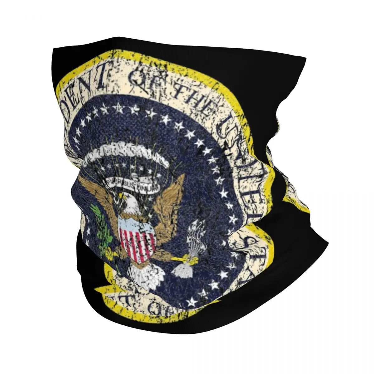 US Presidential Seal Grunge Distressed Bandana Neck Gaiter Printed USA United States Vote Election Balaclavas Wrap Scarf