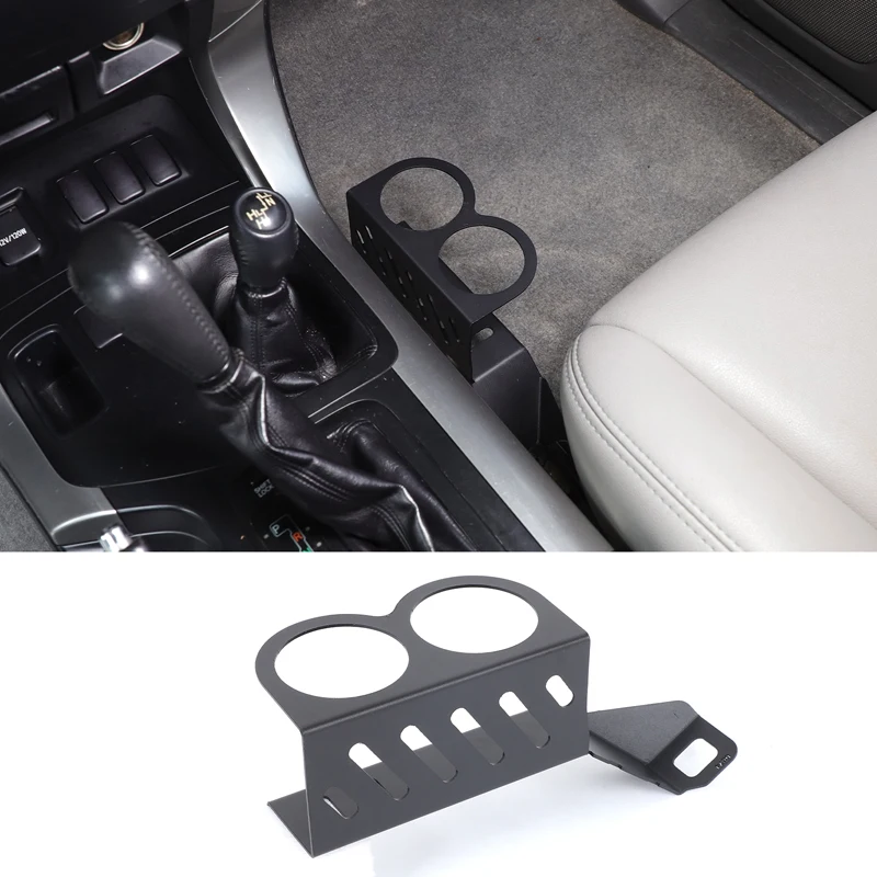 

For Toyota Land Cruiser Prado 120 2003-2009 Aluminum alloy black car passenger seat Water cup holder car interior accessories