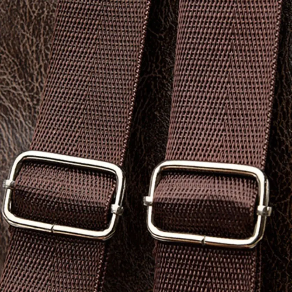 ポータブルPUレザーラップトップスクールバッグ無地防水大容量バックパックシンプルデイパックカレッジバックパックティーンエイジャー向け