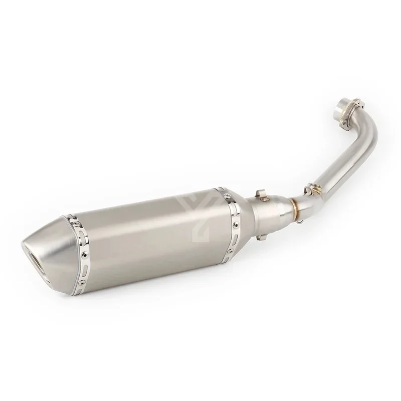 Slip‑on Motorcycle Escape Exhaust Muffler with Header Link Pipe Fit for Suzuki Burgman 400 Skywave 400 AN400 2006‑2016