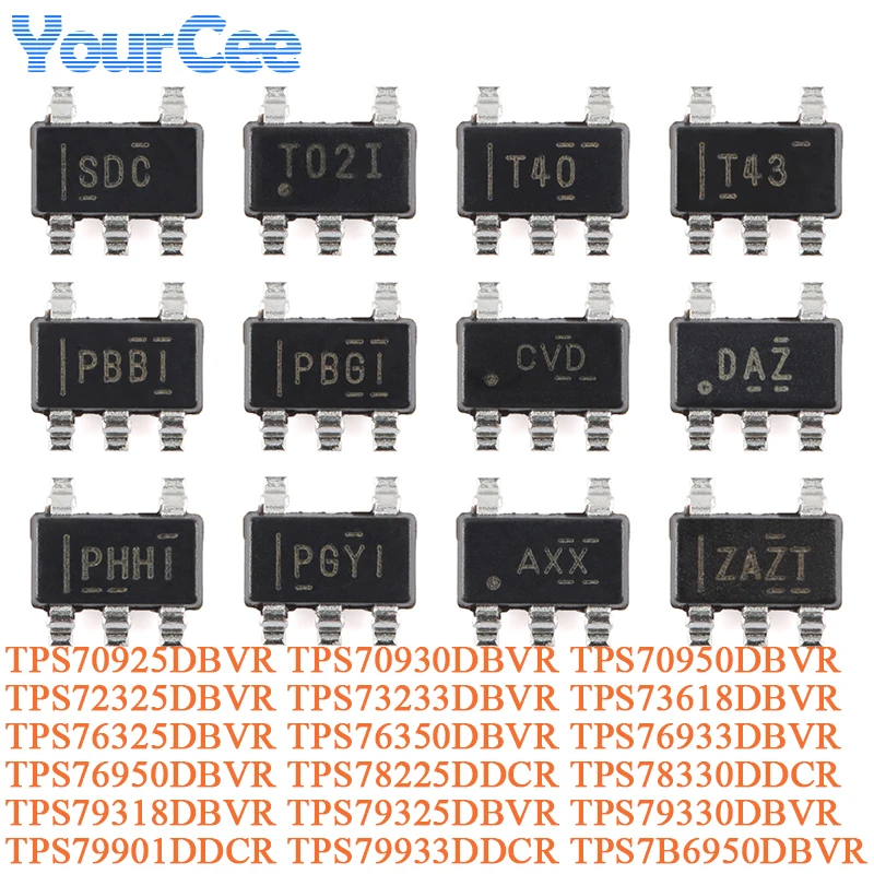 5pcs TPS79933DDCR SOT-23-5 TPS79933 TPS79933DD TPS70950DBVR TPS76325DBVR TPS70933QDBVRQ1 Low Voltage Drop Regulator (LDO) Chip