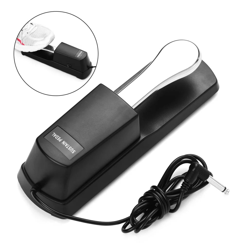 2024 Piano Sustain Pedal Keyboard Damper Pedal 6.35mm Plug Compatible with Casio Yamaha Roland Electronic Organ