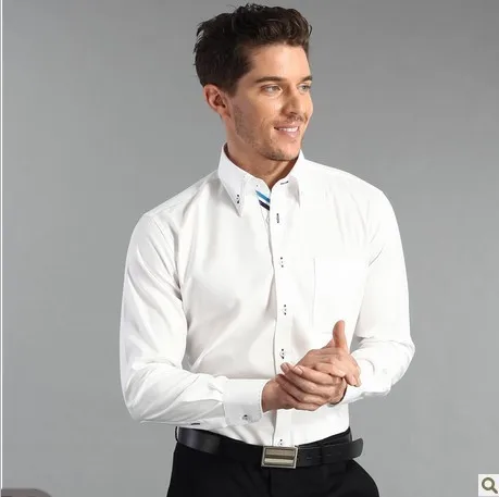 Smart five White Men Shirt 2022 New Brand-Clothing Long Sleeve Cotton Camisa Masculina White Slim Fit Shirt Men SFL4K07B