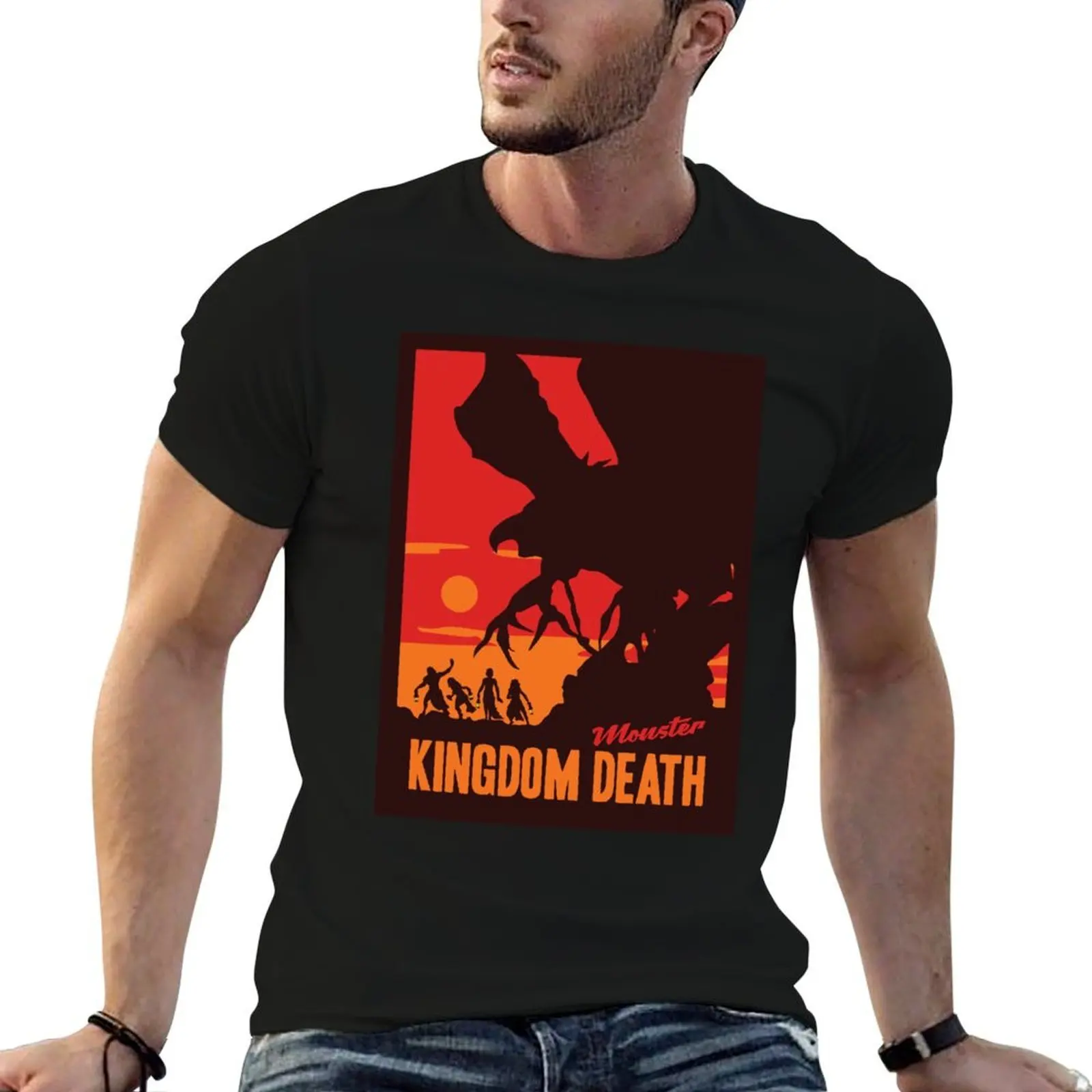 

Kingdom Death Monster Board Game- Minimalist Travel Poster Style - Gaming Art T-Shirt t shirt man plain T-Shirt