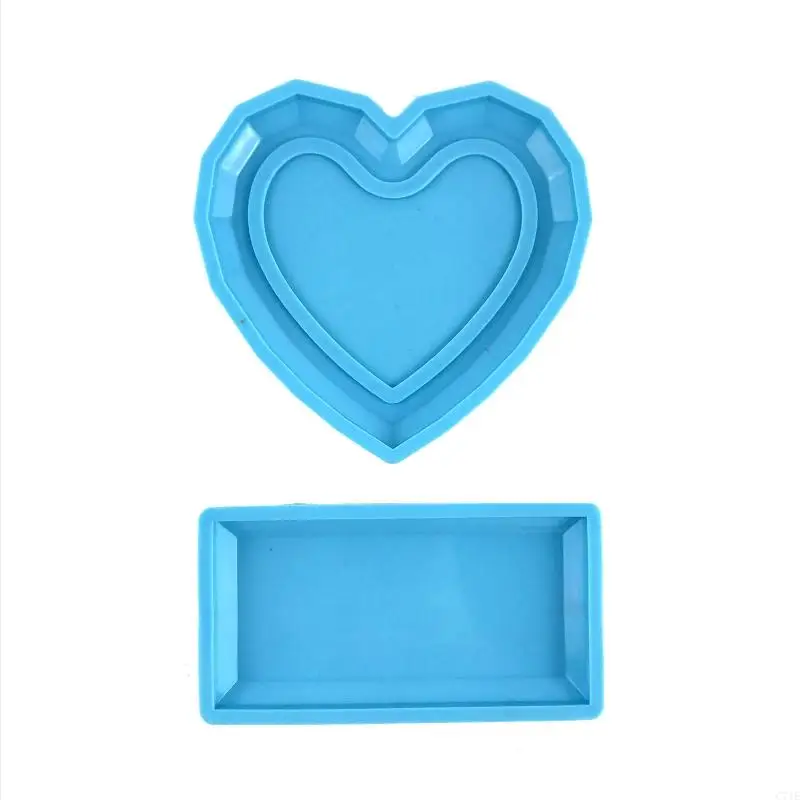 C71E Nến nến Người giữ Silicone Mold DIY Valentine Ngày Quà tặng Hộp lưu trữ thủ công