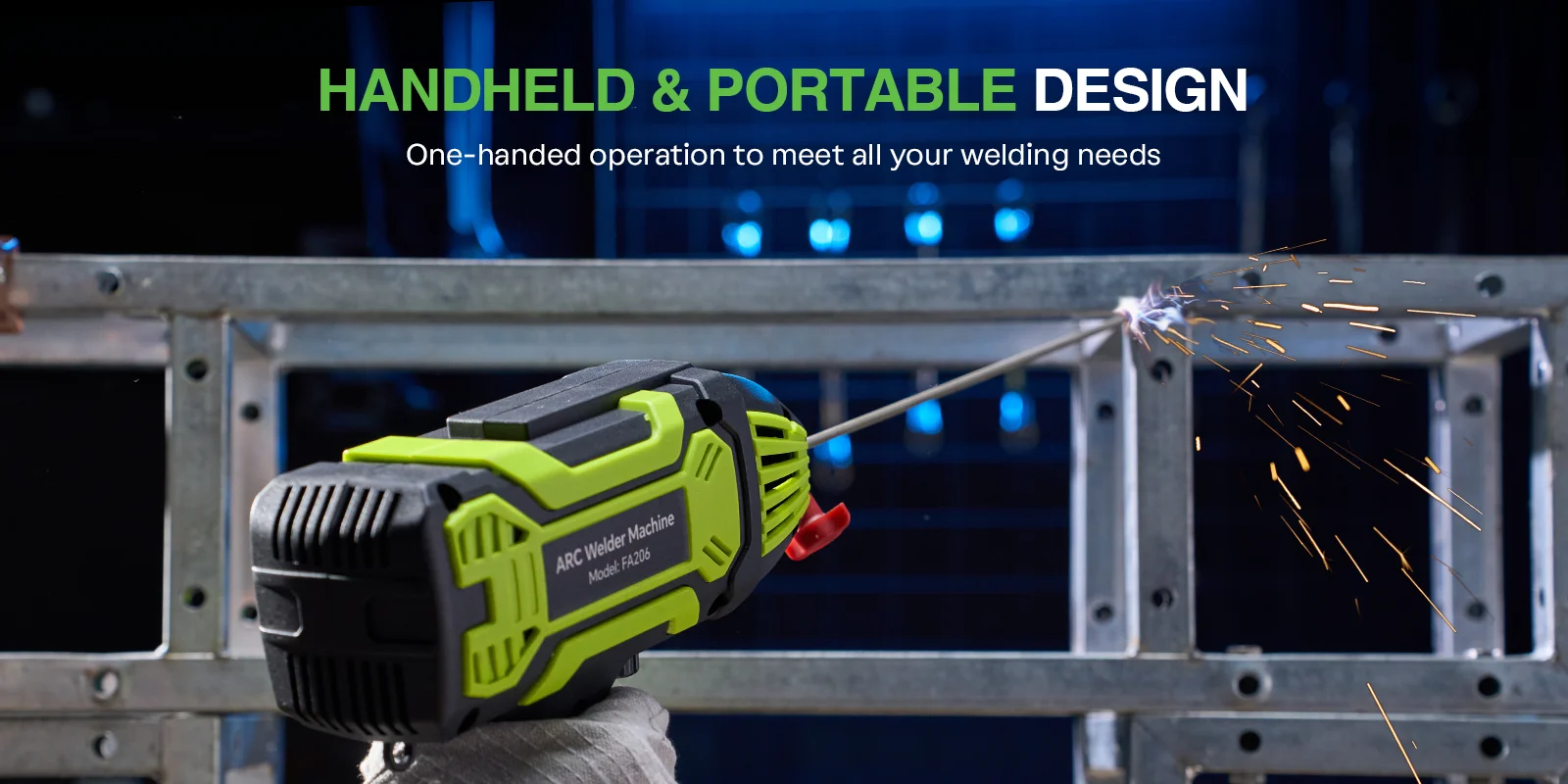 Portable Welding Machine Handheld Electric Welder Kit 110V IGBT Inverter Digital display 6 Variable Current Adjustment Handheld ARC Welder Gun