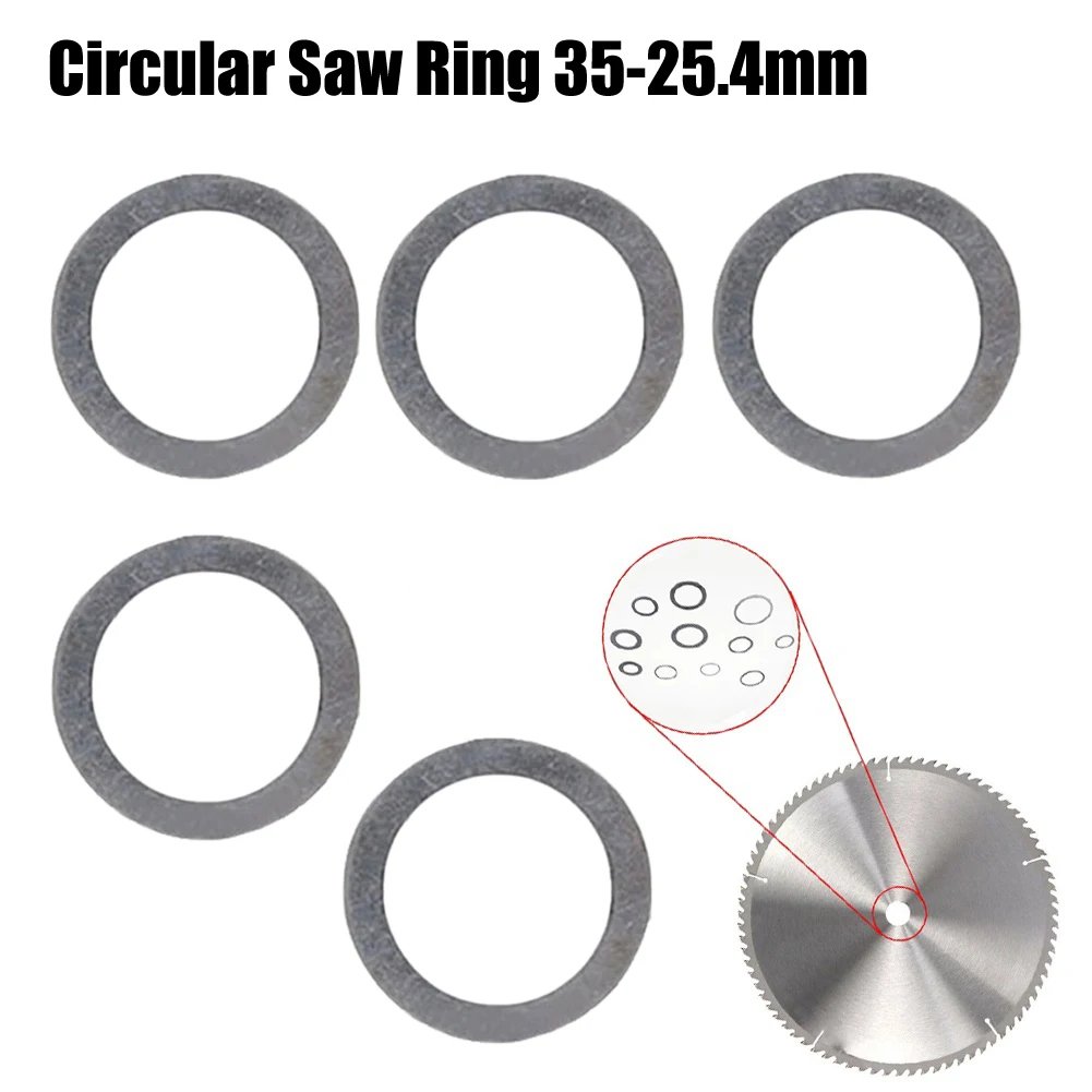 For Grinder Circular Saw Ring 5Pcs External Diameter 35mm Internal Diameter 25.4mm Long Service Life Silver Color