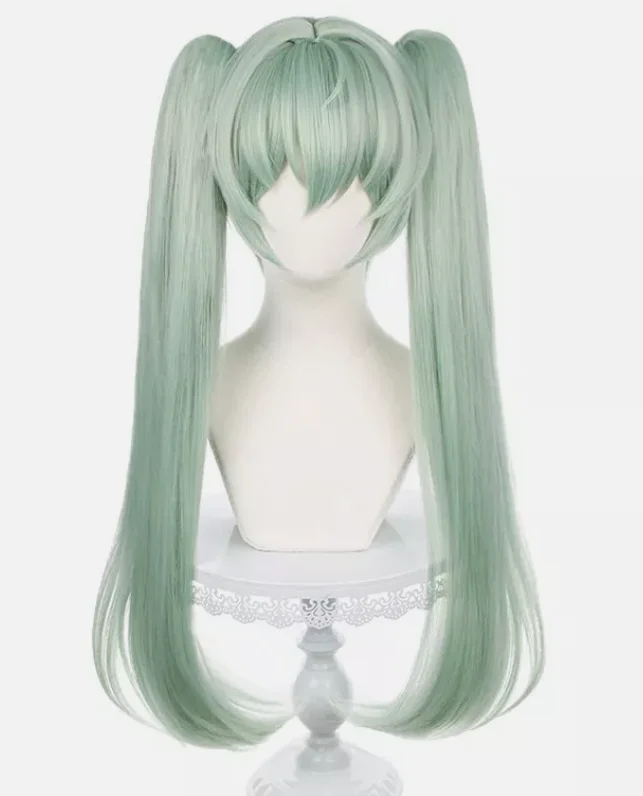 Zenless Zone Zero Corin Wickes Green Cosplay Wigs 75cm Long Green Ponytail Hair