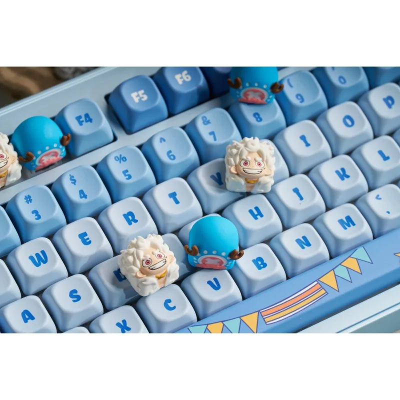 

Анимационный периферийный аксессуар: Кейкап «Луффи» из мультфильма «Однажды в аниме» для механической клавиатуры, сменная накладка, креативный, милый, праздничный подарок