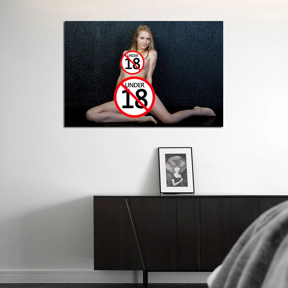 Naked Blonde Girl Posters and Prints Wall Art Adult Female Body Canvas Paintings Unframed For Boy Bedroom Home Decor