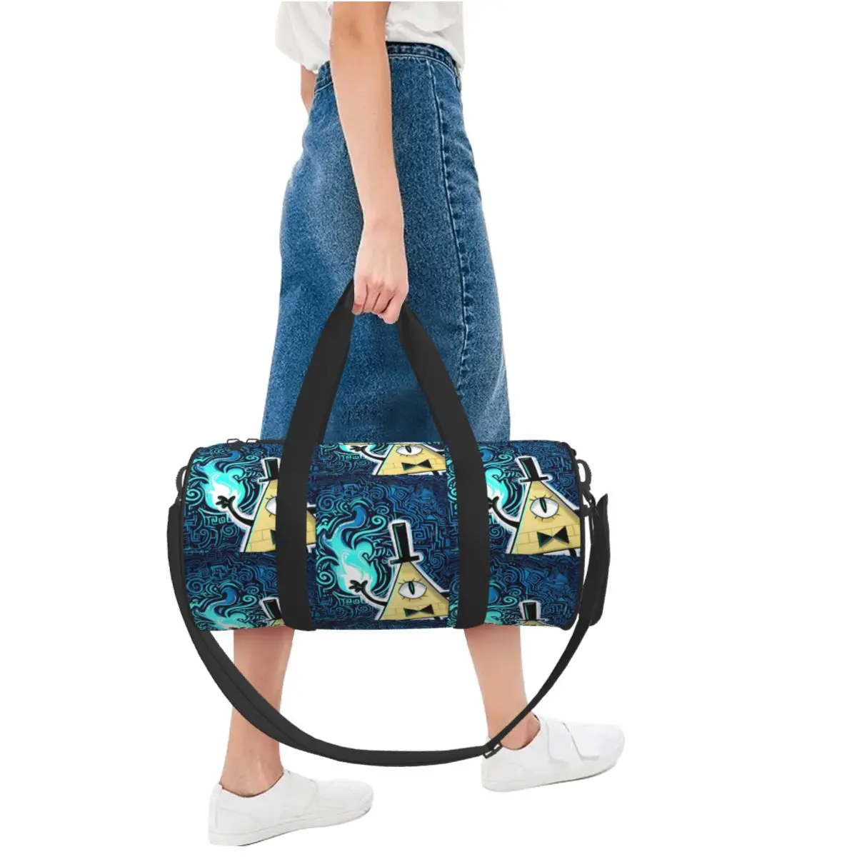 Cartoon Gravitys Falls Large Duffle Gym Bag Multi-Functional Duffle Travel Bags Handbags Fitness bag