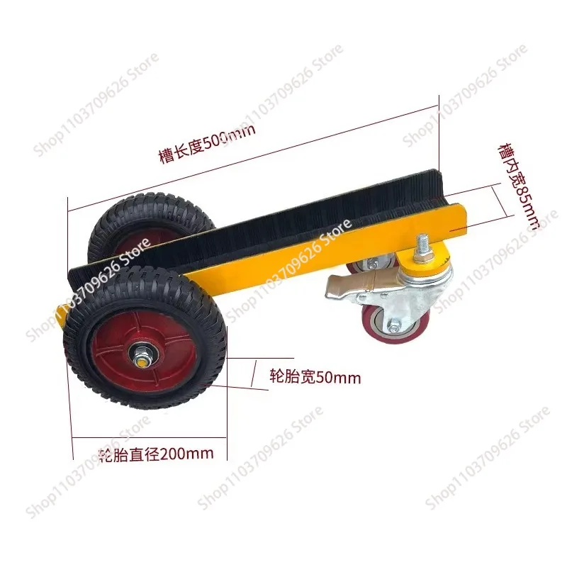 

Тележка для перевозки камня Дали, четырехколесная, для тяжелых грузов, из прочной стали, с цельнолитыми резиновыми колесами, универсальная, для строительных работ