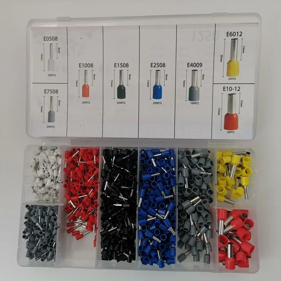 

2pcs HSC8 6-4A cold pressing/wiring terminals/crimping pliers/1250 terminal boxes European style/needle tube type E series