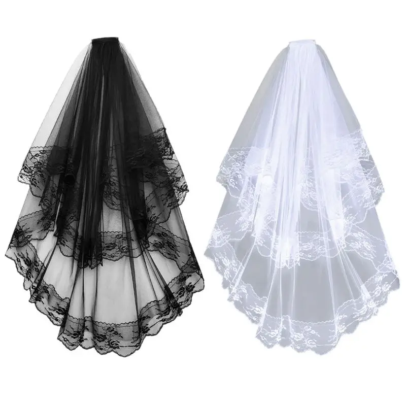 

2 Tier Bridal Tulle Floral Lace for Bachelorette Party Hen Party Tulle Wedding