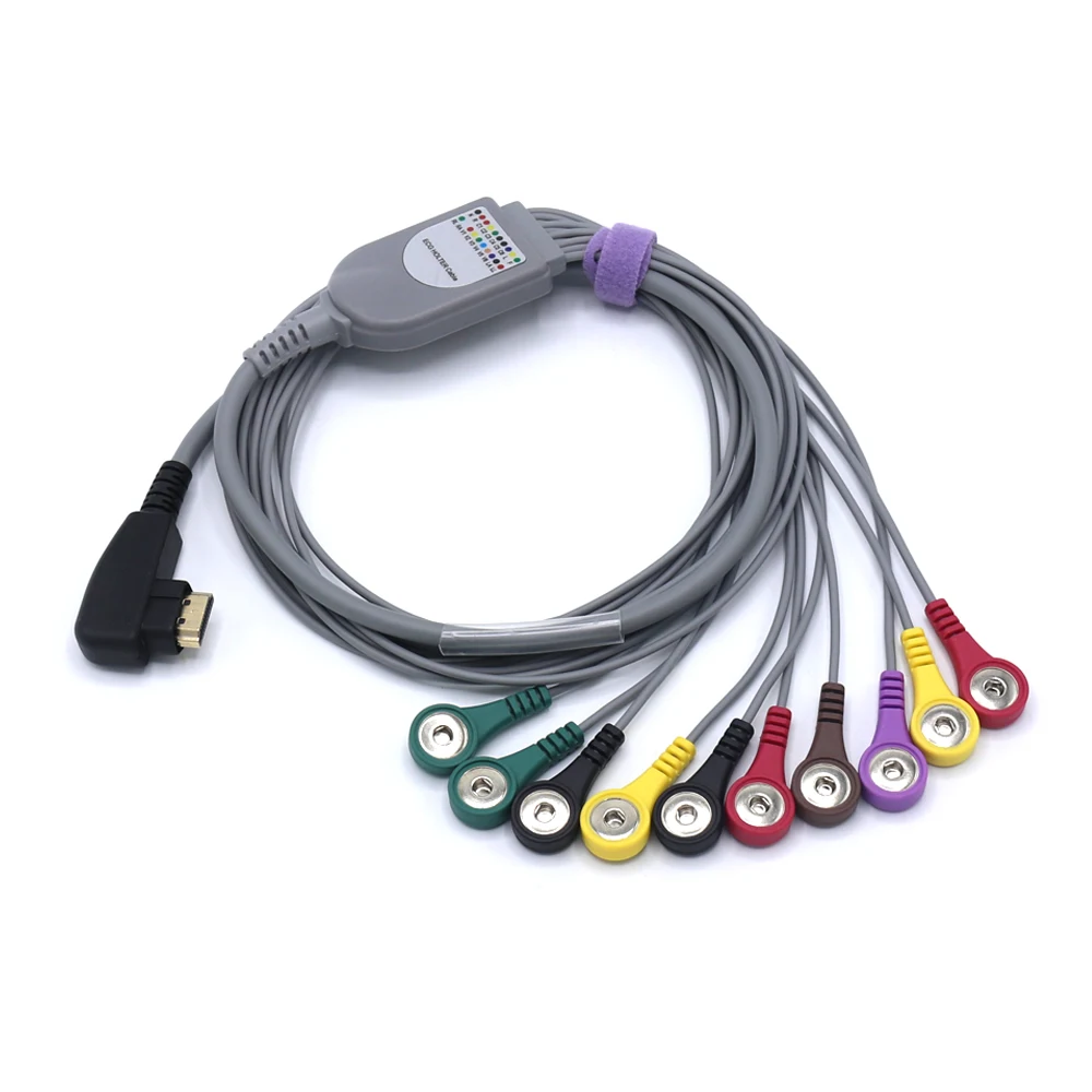 DMS 300-3A Holters Medical ECG Cable, 10-Lead Snap End