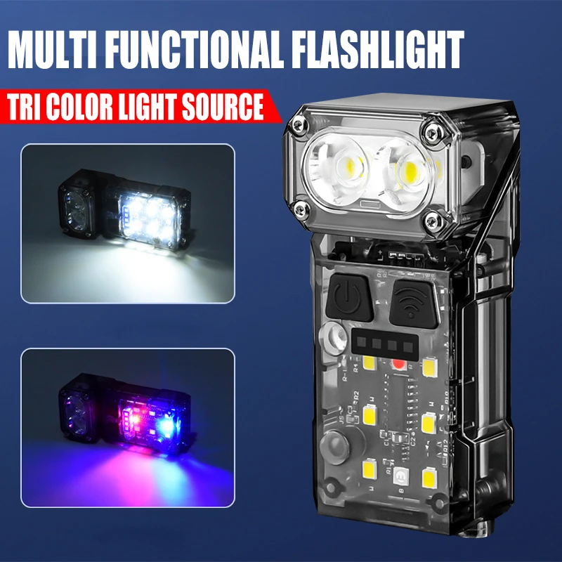 Mini Portable 180 ° Corner Flashlight Strong Light Three Light Sources Waterproof Outdoor Emergency Lighting Camping Torch