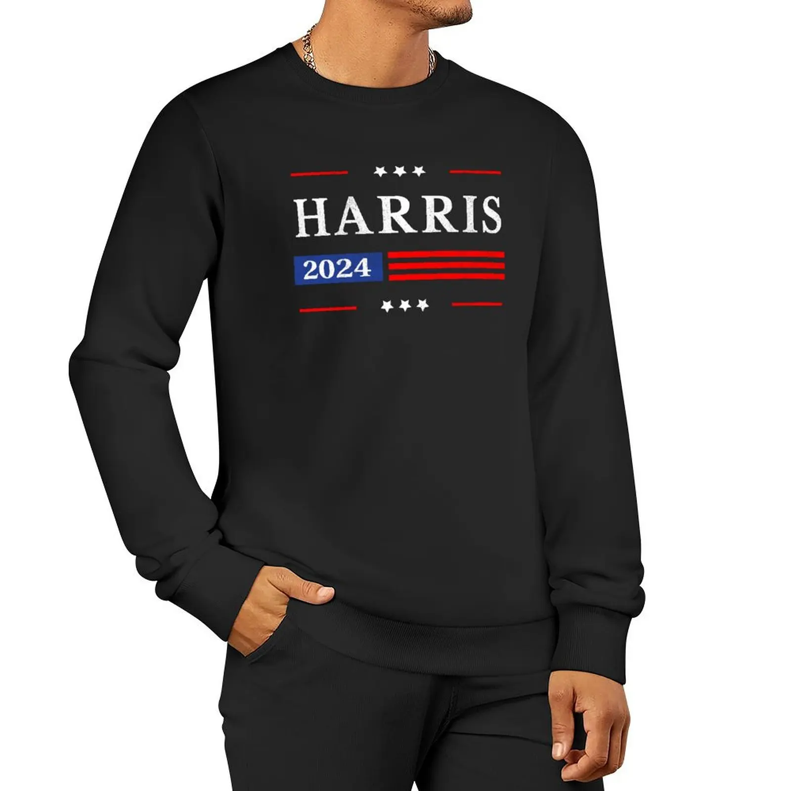 

Kamala Harris 2024 President American Flag Vintage Pro USA Vintage Pullover Hoodie men's clothes sweatshirt for men