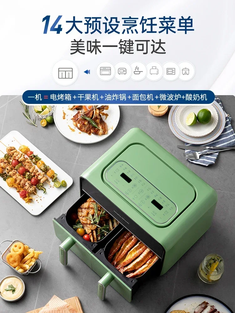 220V Multi-functional Electric Air Fryer with Large Capacity and Visualized Smart Control for Home Use