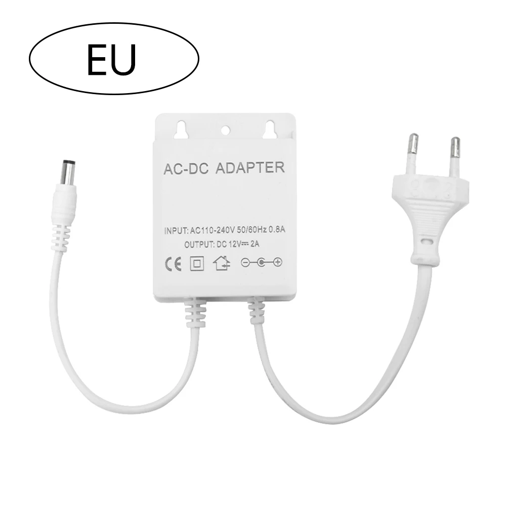DC12V 2A EU プラグアダプタセキュリティ屋外電源 LED 防水デュアルワイヤー電気監視カメラ電源アダプタ AC100-240V