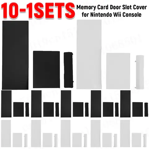 3pcs Memory Card Door Slot Cover Lids Replacement 3 in 1 Memeory Card Cover Game Console Accessories Parts Fit for Nintendo Wii