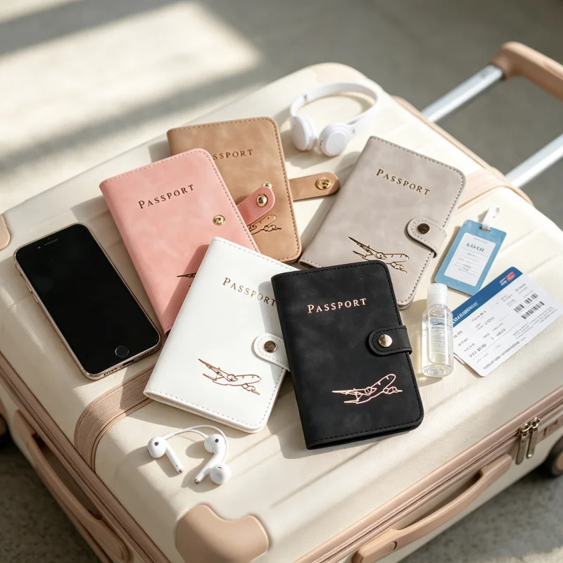Airplane Pattern Passport Holder Waterproof Travel Passport Cover Case Credit Card Wallet For Women Men Travel Document Pouch