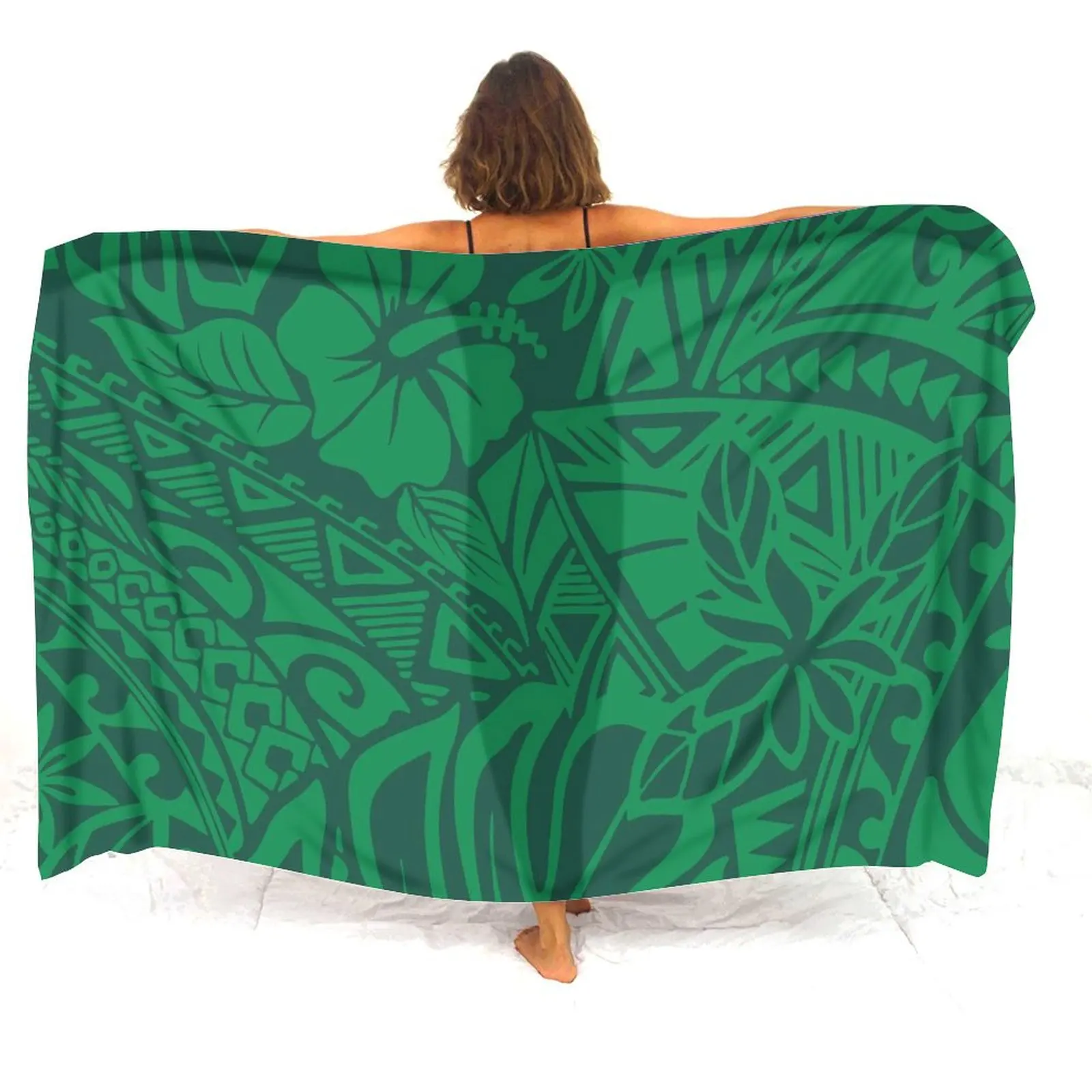 Hawaii Samoa Fiji Islands Ladies Sarong Polynesian Pattern Custom Ladies Soft Elegant Shawl Factory Direct Shipping Free