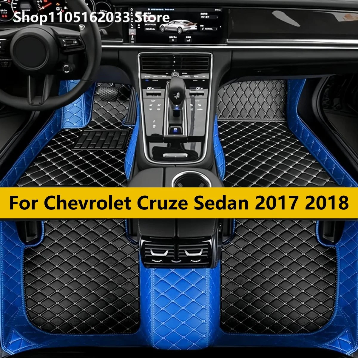 

Car Floor Mats For Chevrolet Cruze Sedan 2017 2018 Auto Accessories Full Set Leather All Weather Cars Carpets Pads