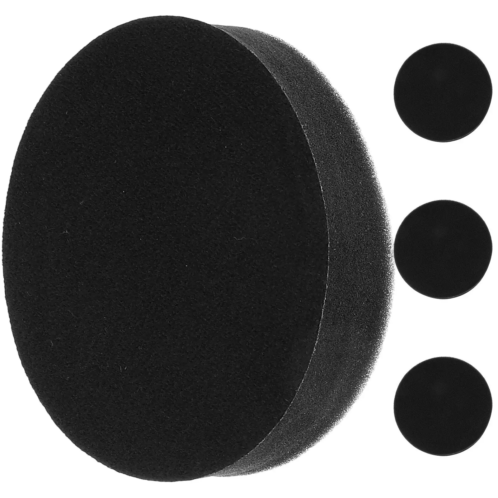 4 pcs 5 Inch Black Sponge Polishing Pads for Car Waxing Buffing Finish Excellent Performance Easy Install Sturdy Practical