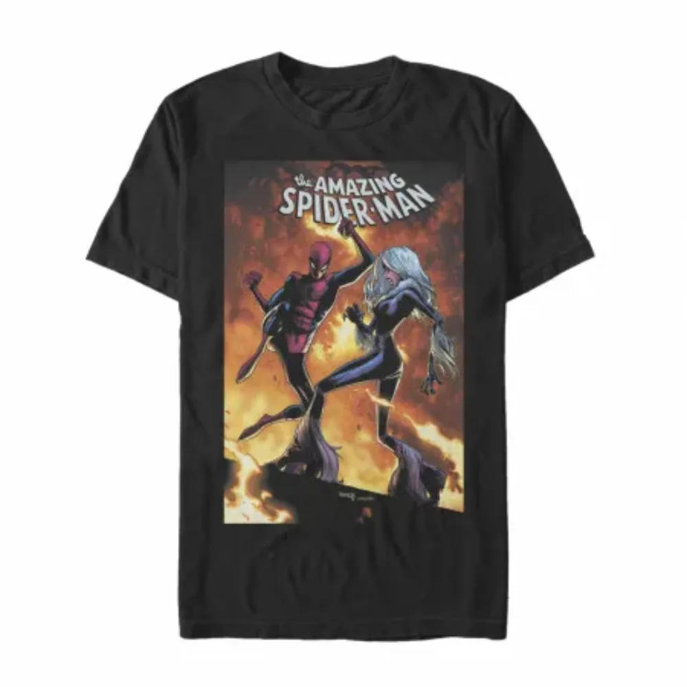 

Marvel Movies Spider-Man T-shirt Graphic Print Cotton T-Shirt Summer Autumn Family Matching Outfits Parent-children Unisex Tee