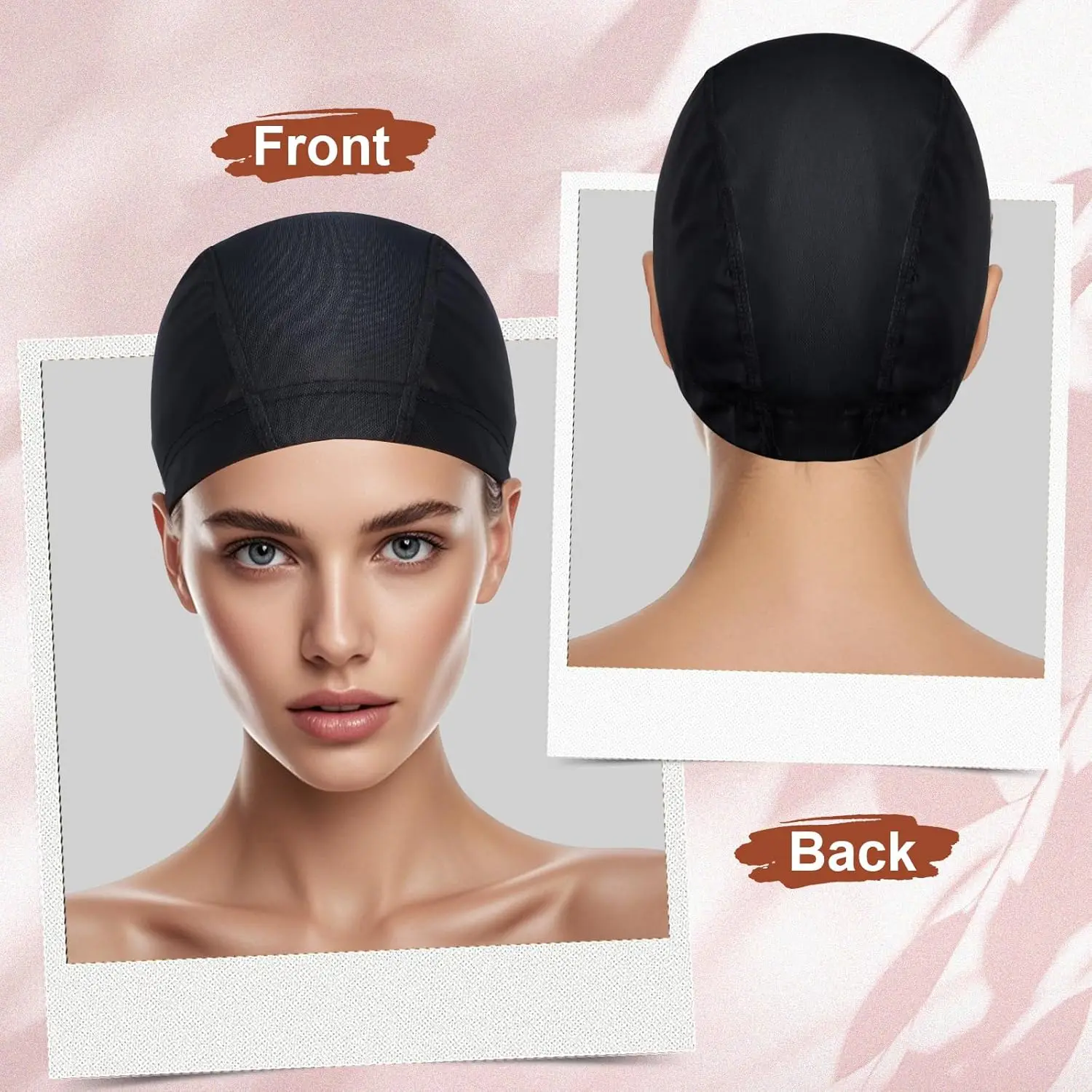 6 PCS  MeshBlack Wig Caps for Women, breathable and comfortable ,Stretchable Nylon Net Dome Cap for Wigs Suitable for Daily Life image 4