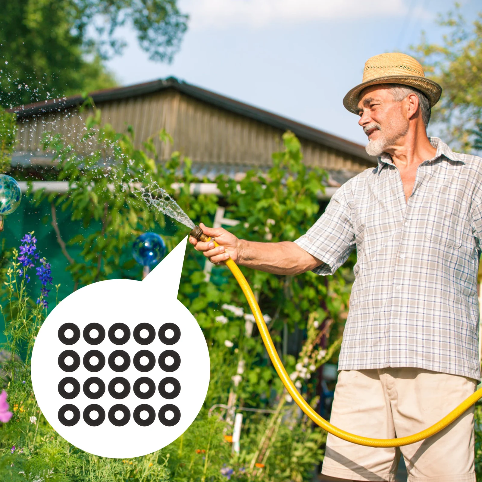 

40Pcs Iron Flat Washers High Hardness Long Service Time Furniture Fixing Metal Plate Processing Professional Flat Washers