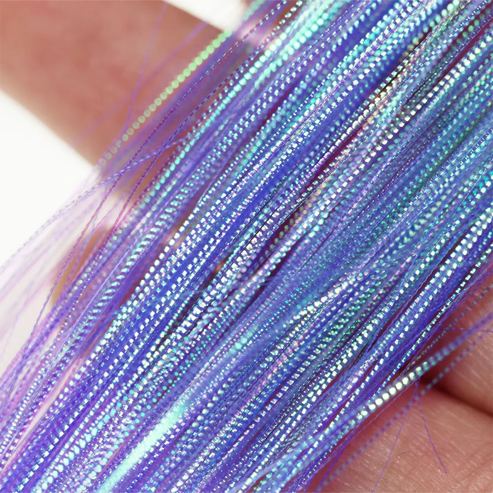 ICERIO 1/6Packs 0.2mm Corrugated Lateral Scale Flashabou Tinsel Jig Lure Bucktail Baitfish Minnow Streamer Fly Tying Material