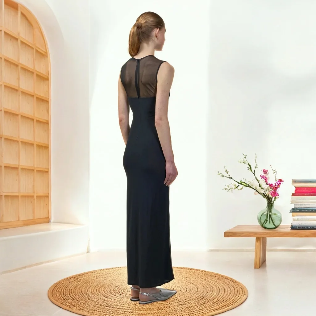 Mulheres elegante curva abraçando bandagem malha maxi vestido sexy emagrecimento sem mangas boate cocktail vestido de festa