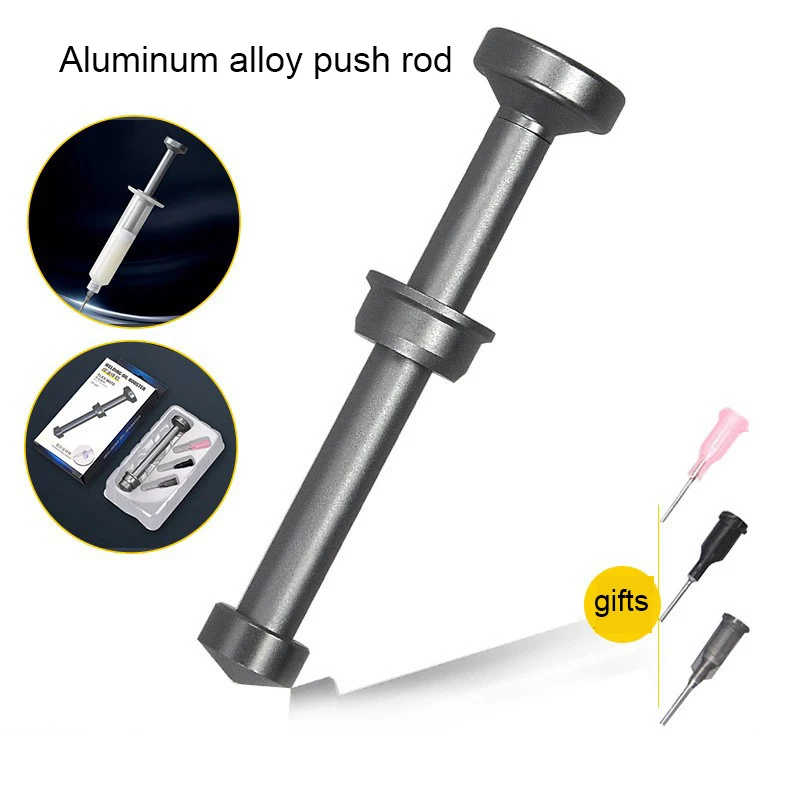 TE-051 Aluminum Alloy Push Rod Solder Paste Flux Booster Rod Dispenser Propulsion Tool for Mobile Phone Repair